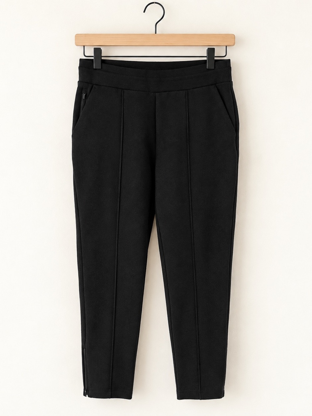 Athleta Venice Heathered Pintuck Pants Black Size Small